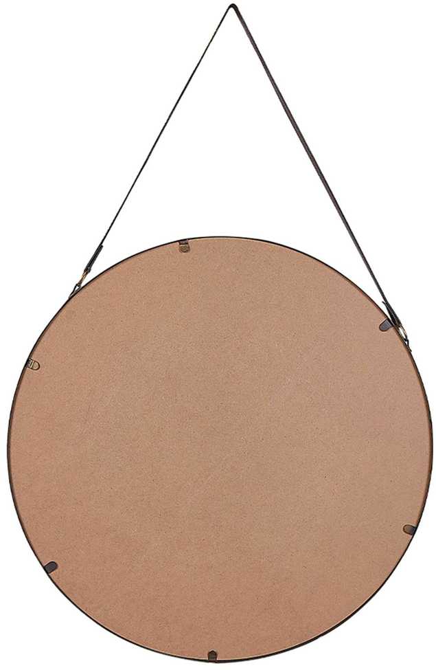 Beliani Sieninis veidrodis AUTUN 60 cm metalinis auksinis