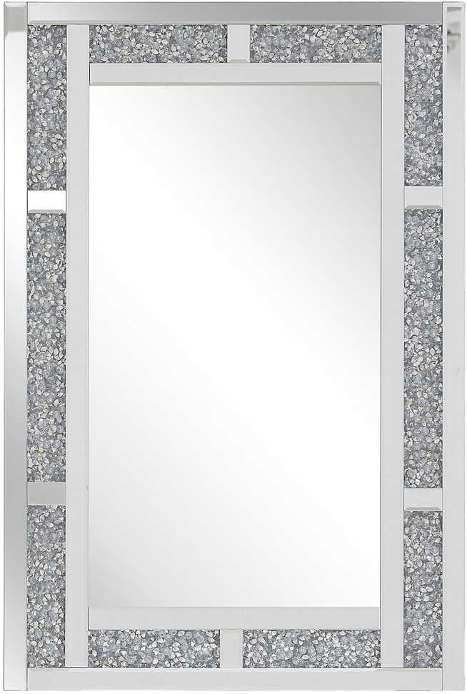 Beliani Sieninis veidrodis AVRILLE 60 cm 90 cm sidabrinės spalvos