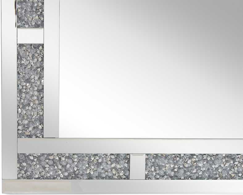Beliani Sieninis veidrodis AVRILLE 60 cm 90 cm sidabrinės spalvos
