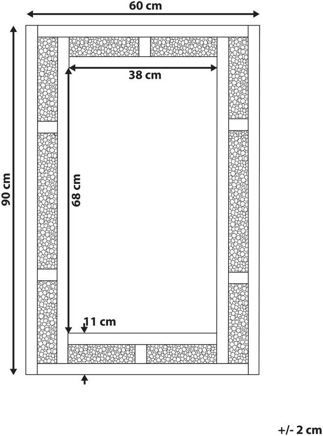 Beliani Sieninis veidrodis AVRILLE 60 cm 90 cm sidabrinės spalvos