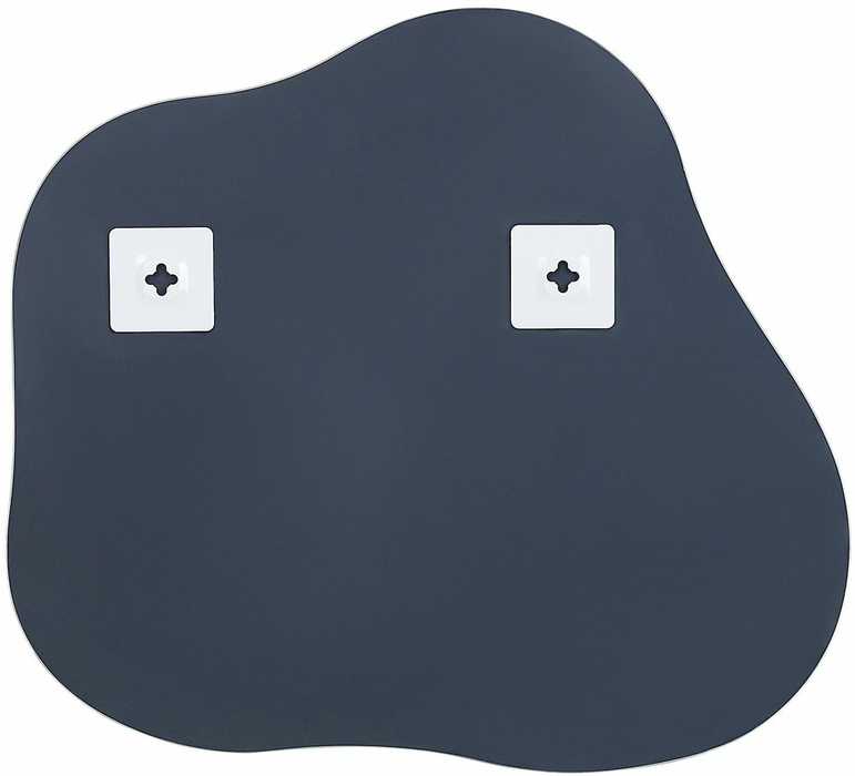 Beliani Sieninis veidrodis BAGNEUX 50 cm 55 cm, sidabrinis