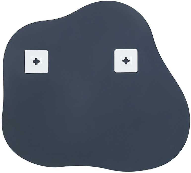 Beliani Sieninis veidrodis BAGNEUX 50 cm 55 cm, sidabrinis