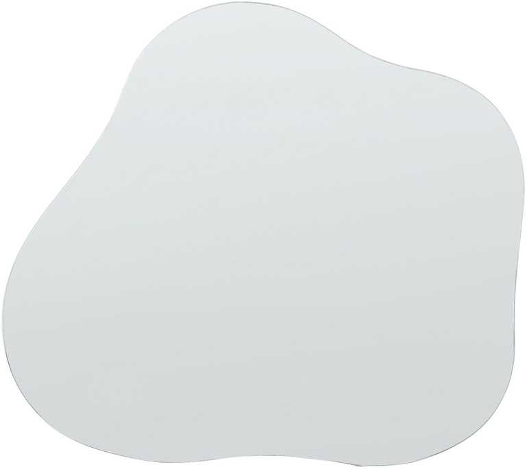 Beliani Sieninis veidrodis BAGNEUX 50 cm 55 cm, sidabrinis