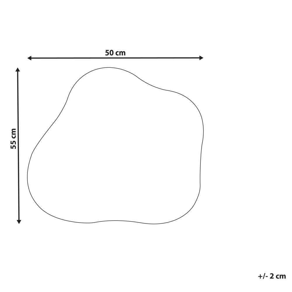Beliani Sieninis veidrodis BAGNEUX 50 cm 55 cm, sidabrinis