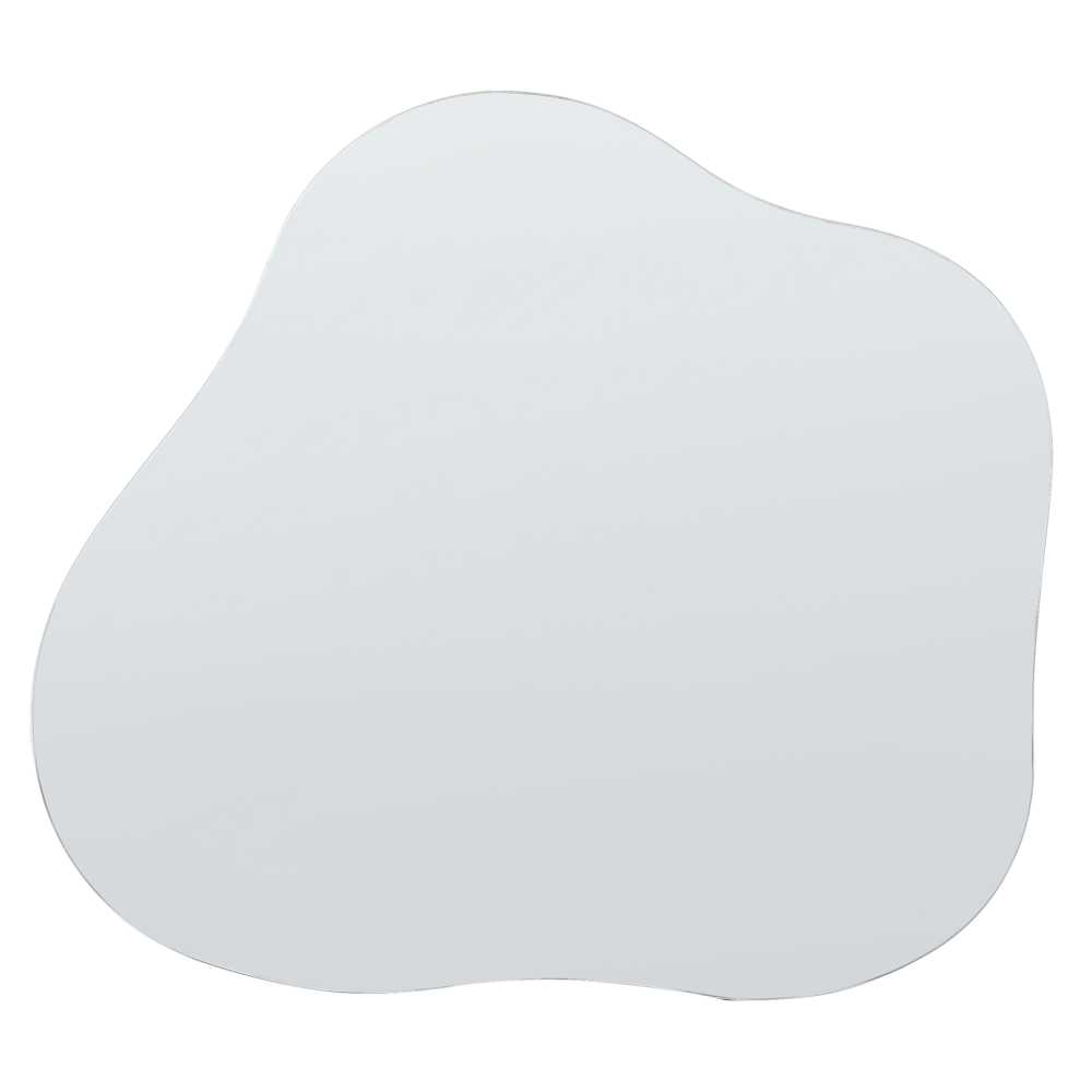 Beliani Sieninis veidrodis BAGNEUX 50 cm 55 cm, sidabrinis