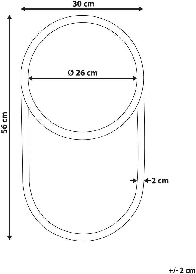 Beliani Sieninis veidrodis BALEAL 30 cm 56 cm, natūralus ratanas