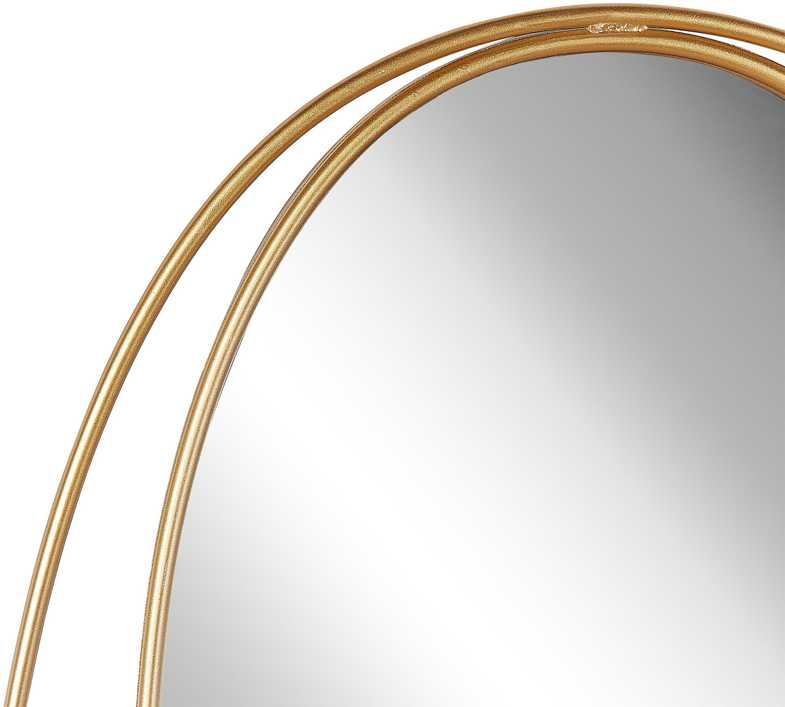 Beliani Sieninis veidrodis BESSON 55 cm 90 cm metalinis, auksinis