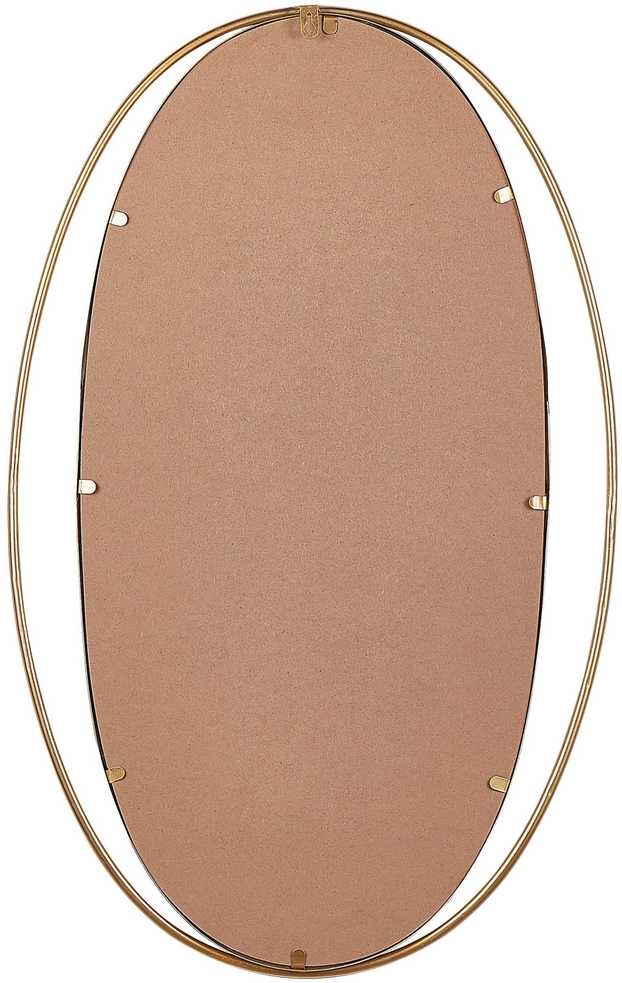Beliani Sieninis veidrodis BESSON 55 cm 90 cm metalinis, auksinis
