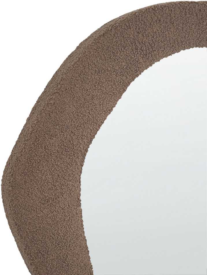 Beliani Sieninis veidrodis BLISMES 79x80 cm, boucle, rudas