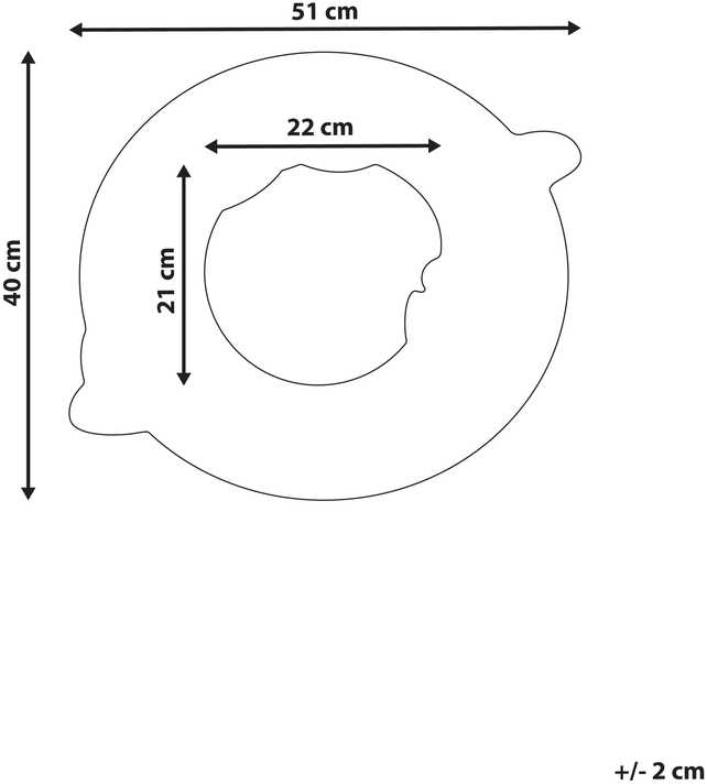 Beliani Sieninis veidrodis BORITI 51 cm 40 cm medvilnė baltas
