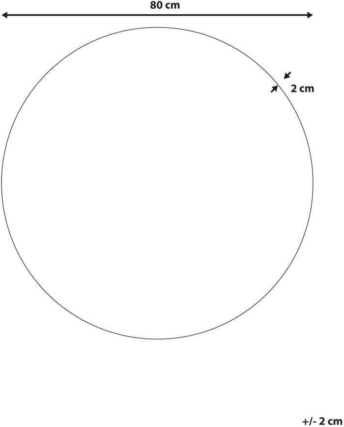 Beliani Sieninis veidrodis BOUCHON 80 cm žalias