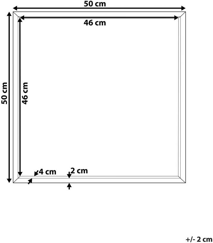 Beliani Sieninis veidrodis BRIGNOLES 50 cm 50 cm juodas