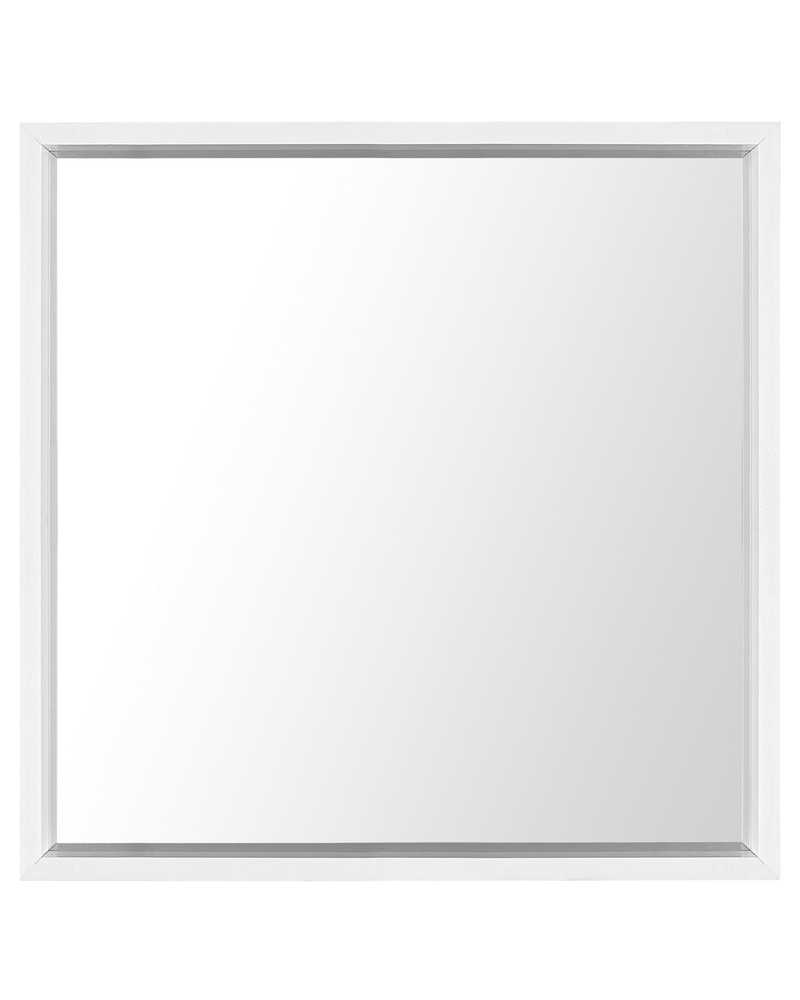 Beliani Sieninis veidrodis BRIGNOLES 50 cm 50 cm Baltas