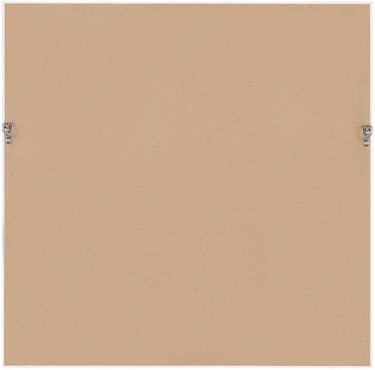 Beliani Sieninis veidrodis BRIGNOLES 50 cm 50 cm Baltas