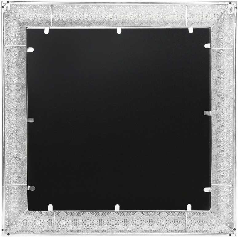Beliani Sieninis veidrodis CAVAN 65 cm x 65 cm metalinis sidabrinis