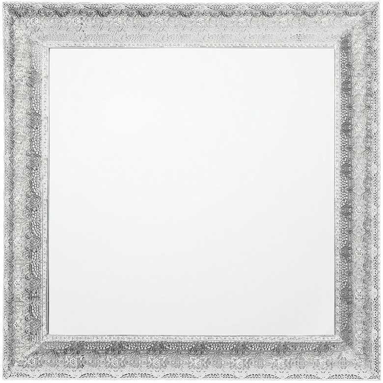 Beliani Sieninis veidrodis CAVAN 65 cm x 65 cm metalinis sidabrinis