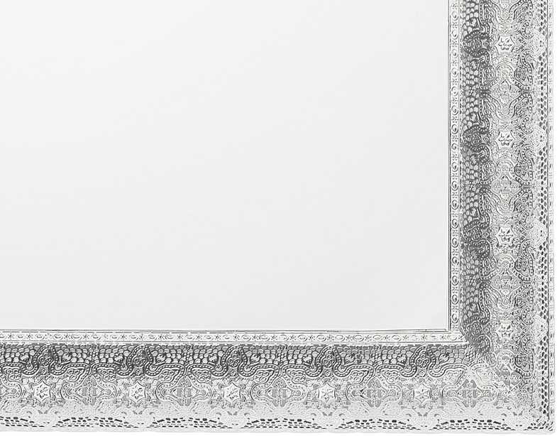 Beliani Sieninis veidrodis CAVAN 65 cm x 65 cm metalinis sidabrinis
