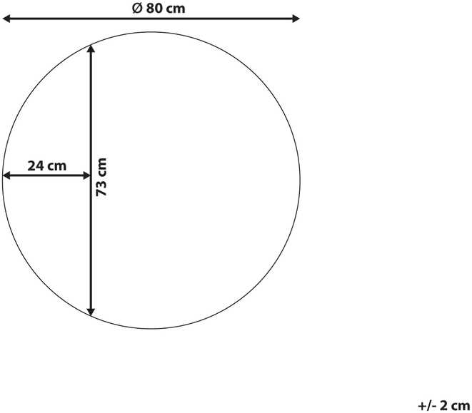 Beliani Sieninis veidrodis CHARRON 80 cm, mėlynas