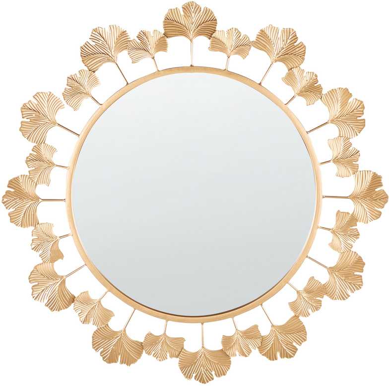 Beliani Sieninis veidrodis CODOLET 60 cm metalinis auksinis