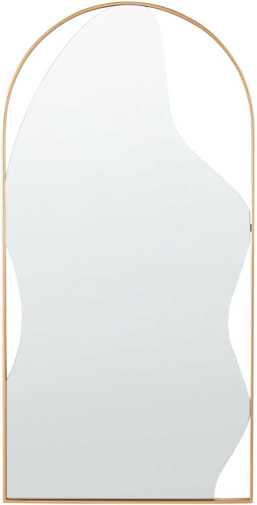 Beliani Sieninis veidrodis COLOMBIER 41 cm 81 cm metalinis auksinis