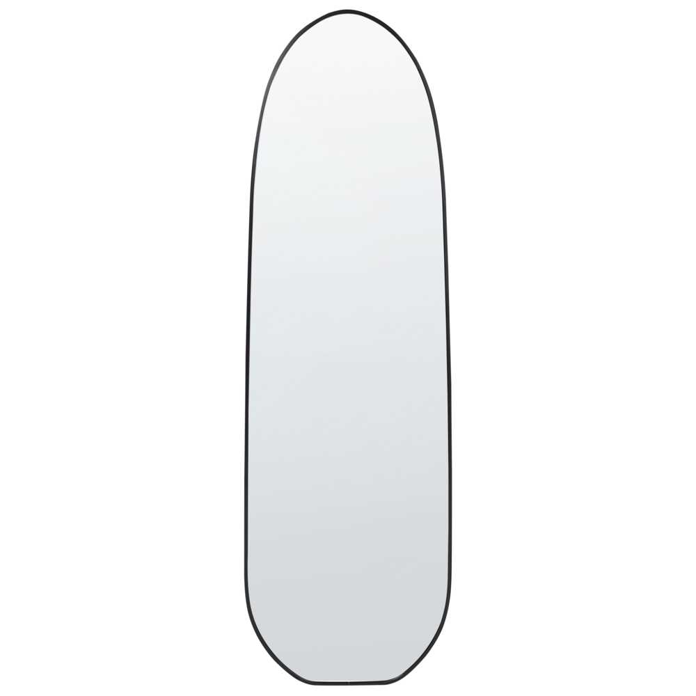 Beliani Sieninis veidrodis DARNETS 45 cm 160 cm metalinis juodas