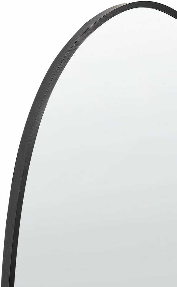 Beliani Sieninis veidrodis DARNETS 45 cm 160 cm metalinis juodas