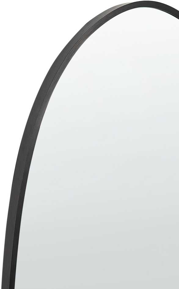 Beliani Sieninis veidrodis DARNETS 45 cm 160 cm metalinis juodas