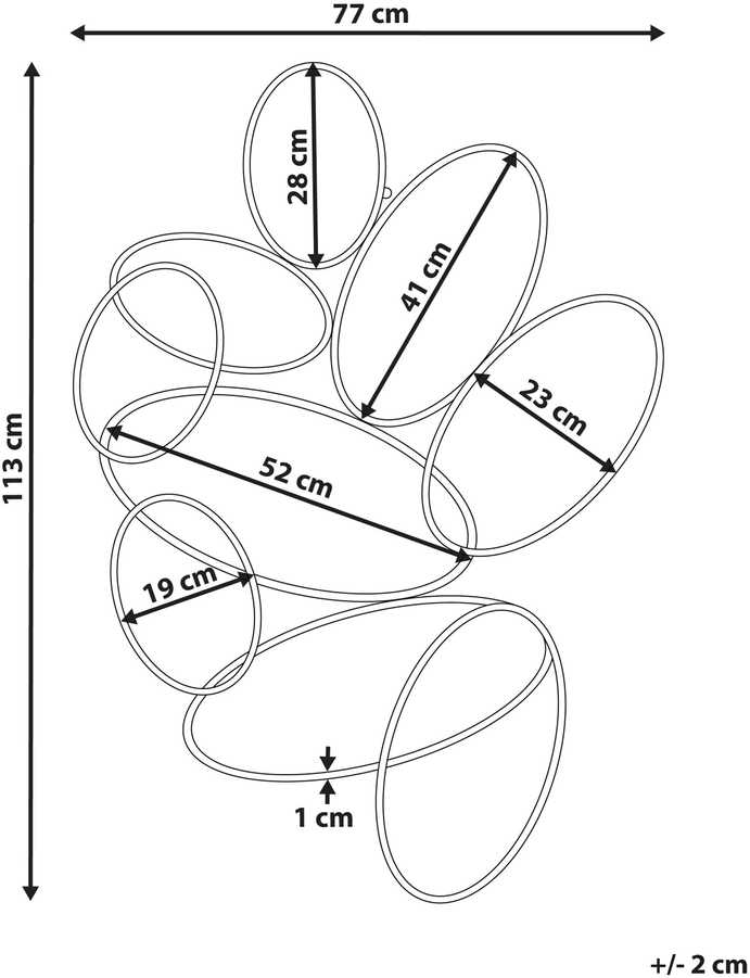 Beliani Sieninis veidrodis DECIZE 113 cm 77 cm metalinis auksinis