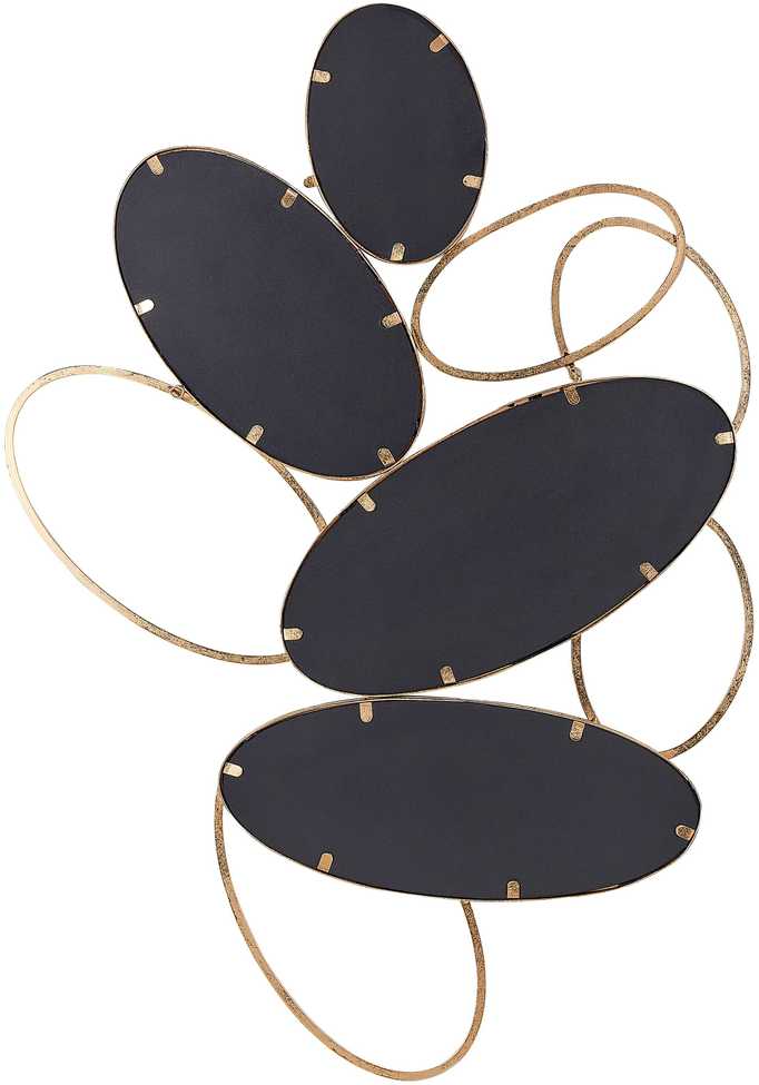 Beliani Sieninis veidrodis DECIZE 113 cm 77 cm metalinis auksinis