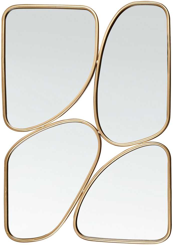 Beliani Sieninis veidrodis DIANCEY 70 cm 100 cm metalinis auksinis