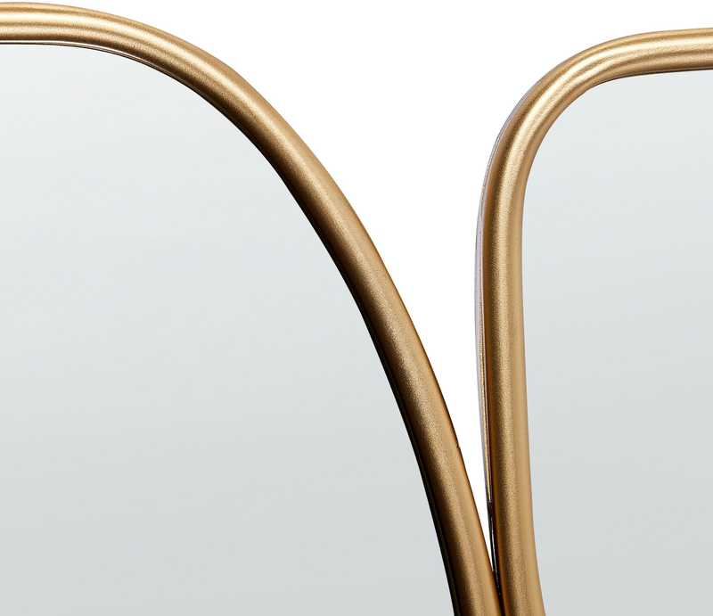 Beliani Sieninis veidrodis DIANCEY 70 cm 100 cm metalinis auksinis