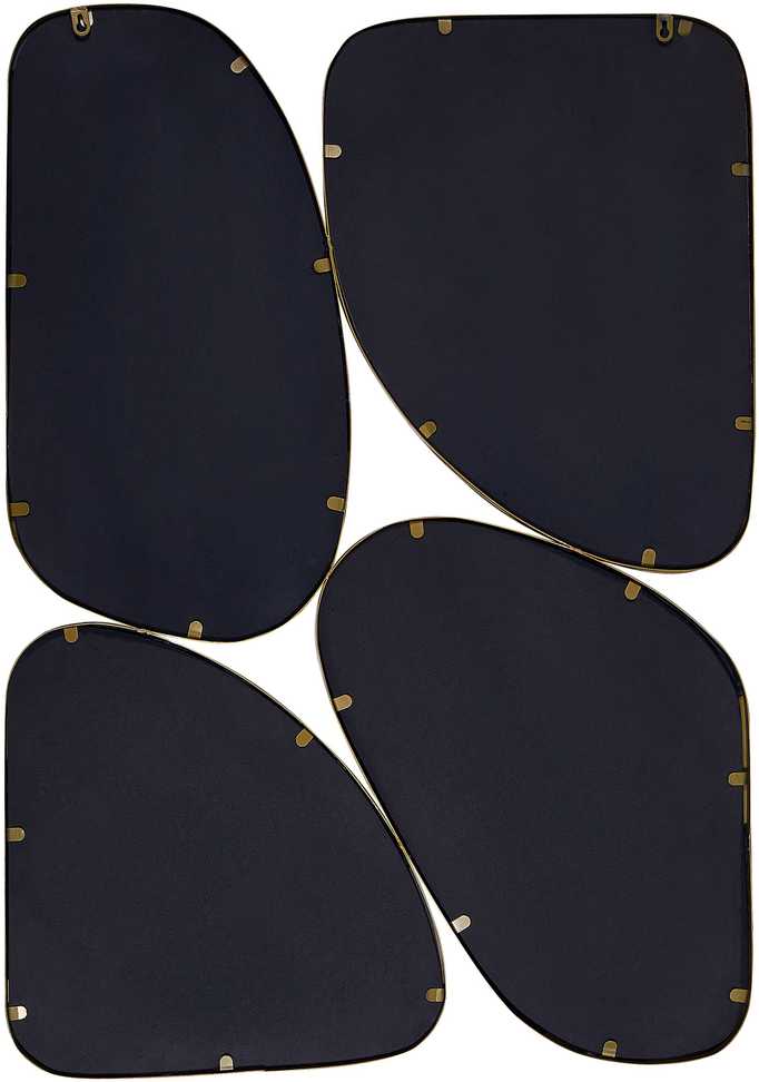 Beliani Sieninis veidrodis DIANCEY 70 cm 100 cm metalinis auksinis