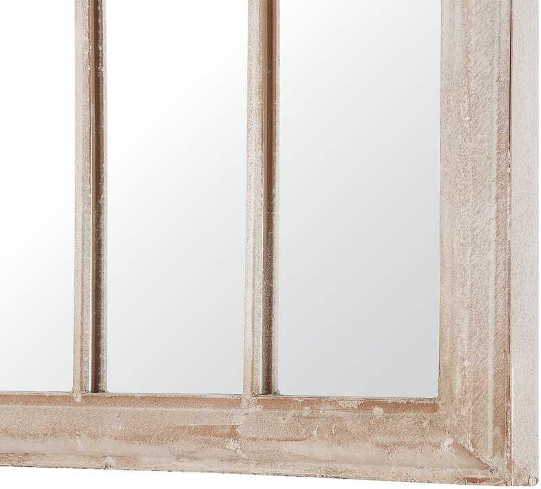 Beliani Sieninis veidrodis EMBRY 69 cm 88 cm metalinis smėlio spalvos