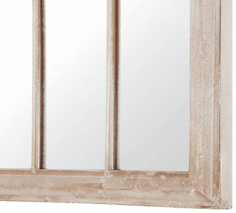Beliani Sieninis veidrodis EMBRY 69 cm 88 cm metalinis smėlio spalvos