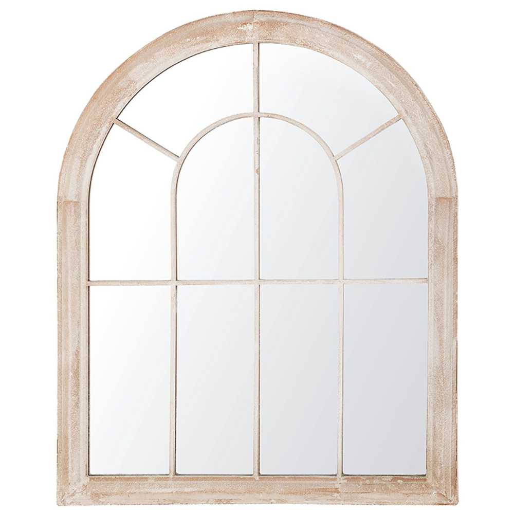 Beliani Sieninis veidrodis EMBRY 69 cm 88 cm metalinis smėlio spalvos