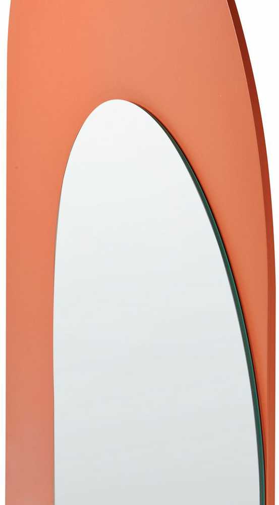 Beliani Sieninis veidrodis GROISES 55 cm 140 cm oranžinis
