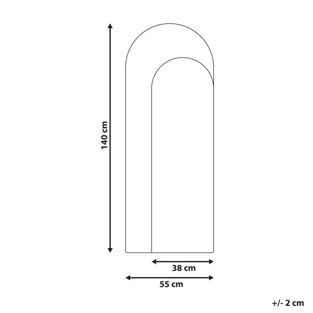 Beliani Sieninis veidrodis GROISES 55 cm 140 cm oranžinis