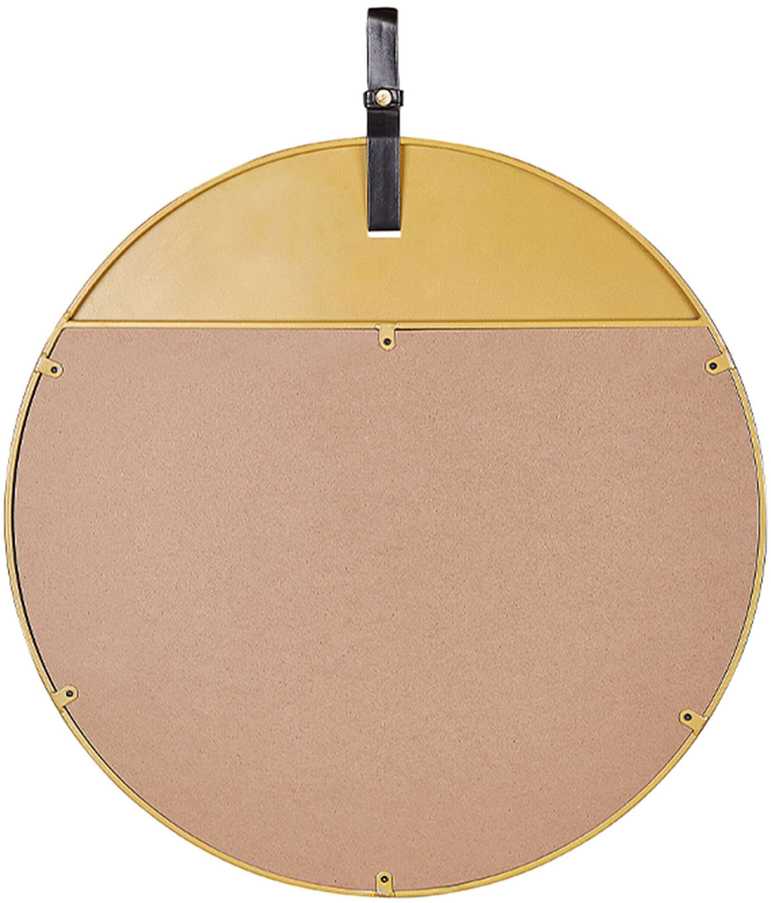 Beliani Sieninis veidrodis GURS 60 cm metalinis auksinis