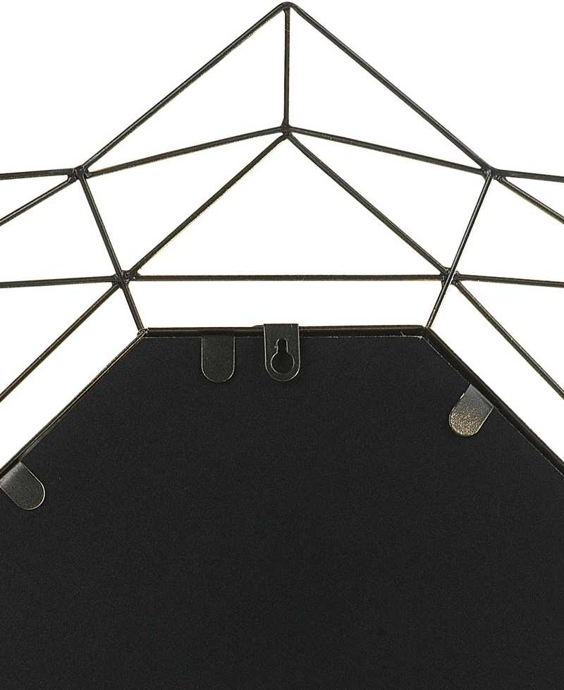 Beliani Sieninis veidrodis HILLION 60 cm metalinis auksinis