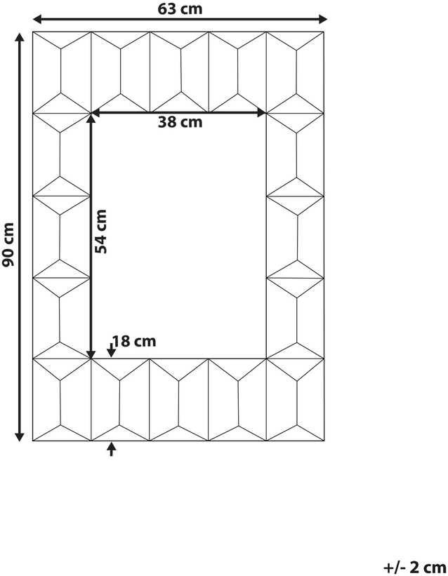 Beliani Sieninis veidrodis HIZOTE 63 cm 90 cm, eglės mediena, rudas