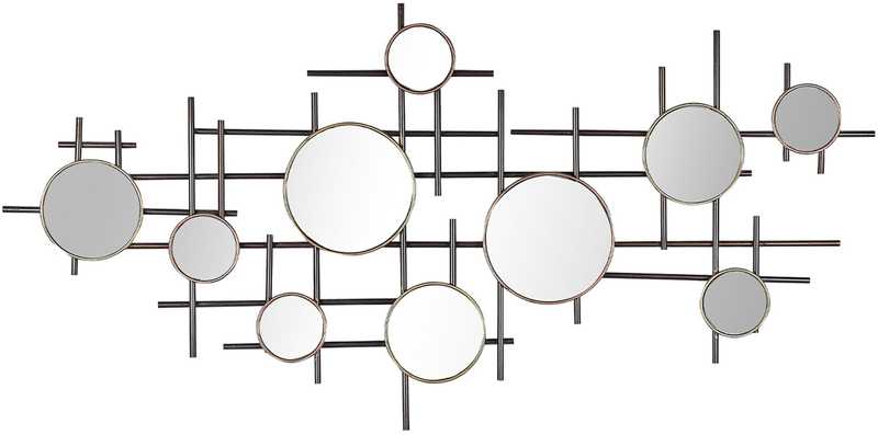 Beliani Sieninis veidrodis IBOS 113 cm 55 cm metalinis juodas