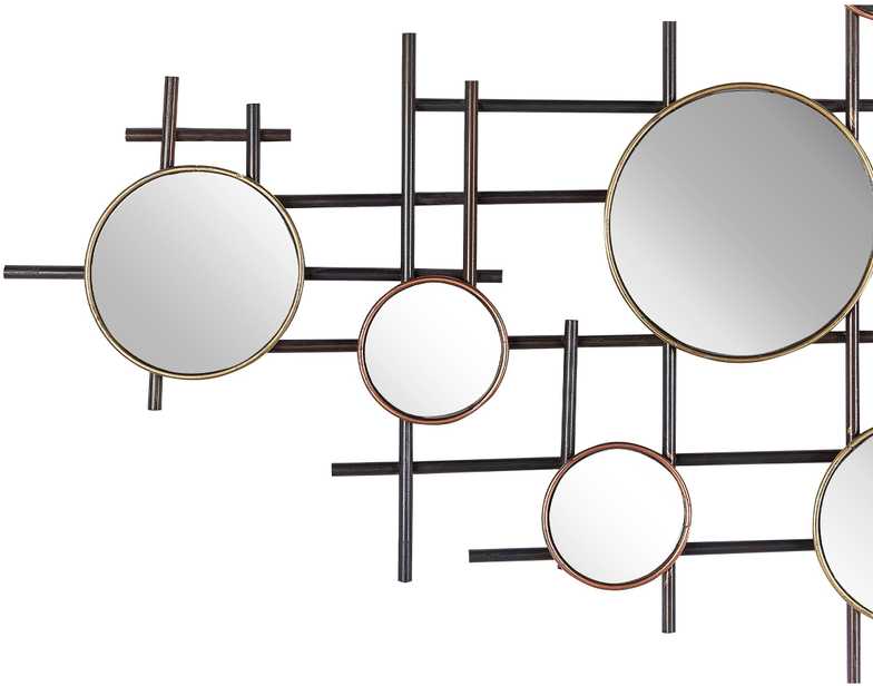 Beliani Sieninis veidrodis IBOS 113 cm 55 cm metalinis juodas