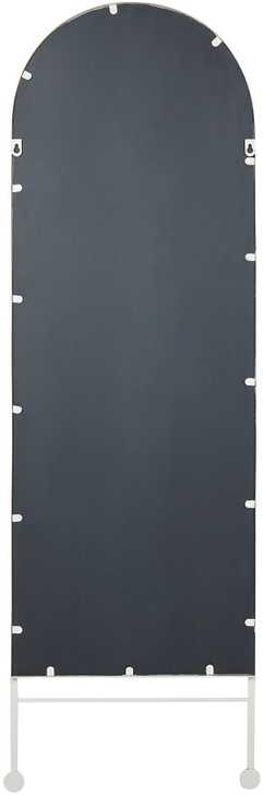 Beliani Sieninis veidrodis JARNAGES 45 cm 145 cm metalinis baltas