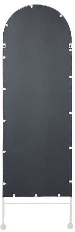 Beliani Sieninis veidrodis JARNAGES 45 cm 145 cm metalinis baltas