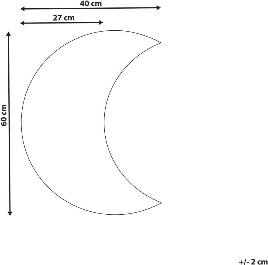 Beliani Sieninis veidrodis PESMES 40 cm 60 cm Sidabrinis