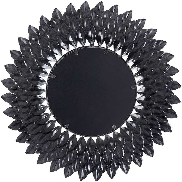 Beliani Sieninis veidrodis LARRAU 70 cm metalinis sidabrinis