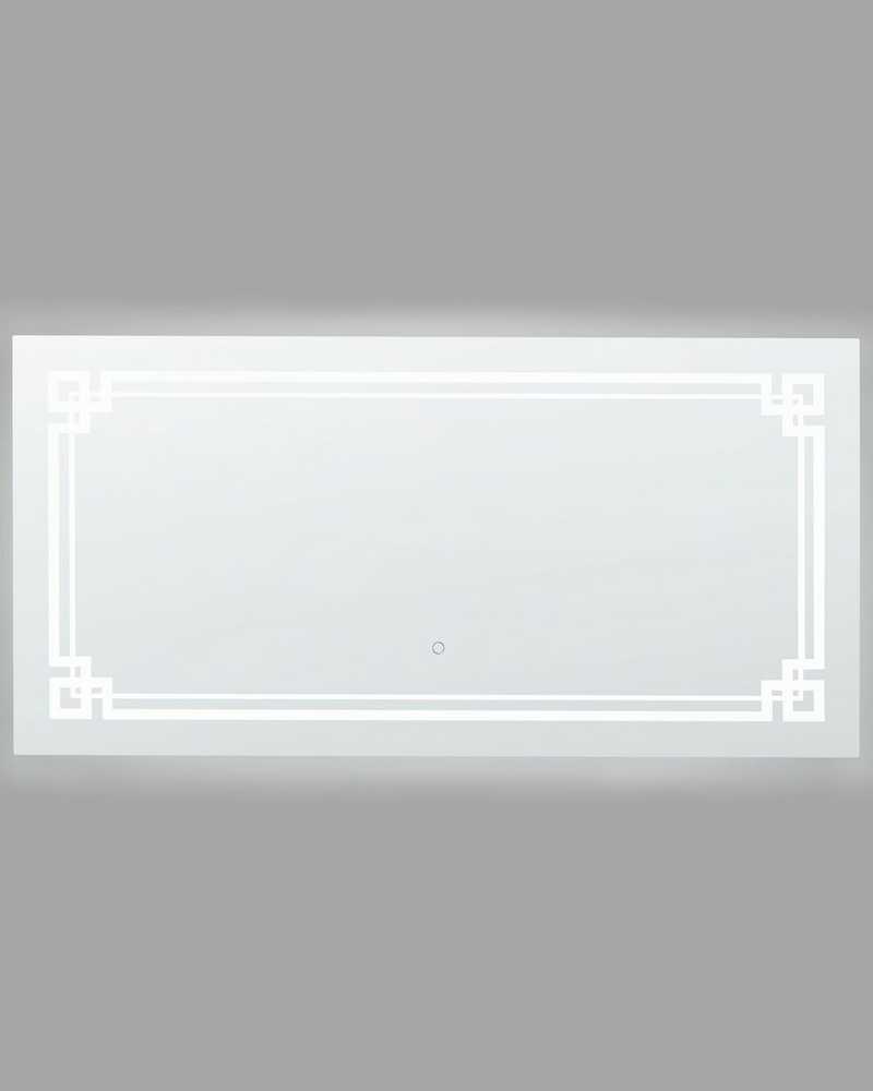 Beliani Vonios veidrodis su LED apšvietimu AVRANCHES 120 cm 60 cm Sidabrinis