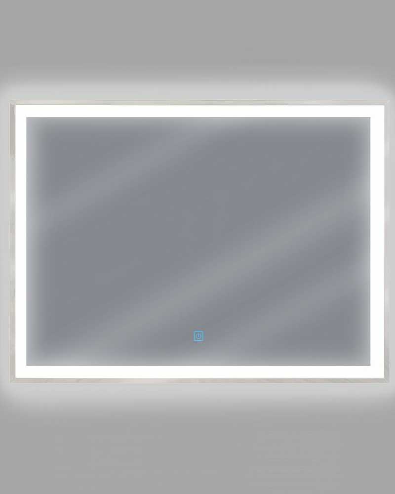 Beliani Vonios veidrodis su LED apšvietimu ARGENS 80 cm 60 cm sidabrinis