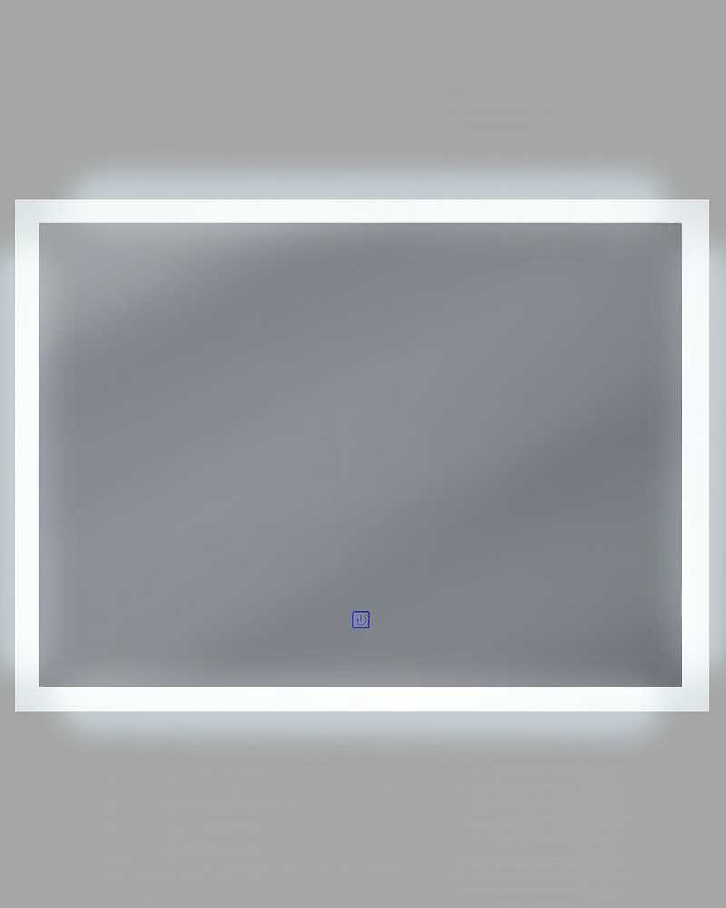 Beliani Vonios veidrodis su LED apšvietimu ADOUR 80 cm x 60 cm, sidabrinis