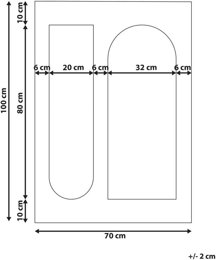 Beliani Sieninis veidrodis MARCIGNY 70 cm 100 cm Boucle, kreminės spalvos